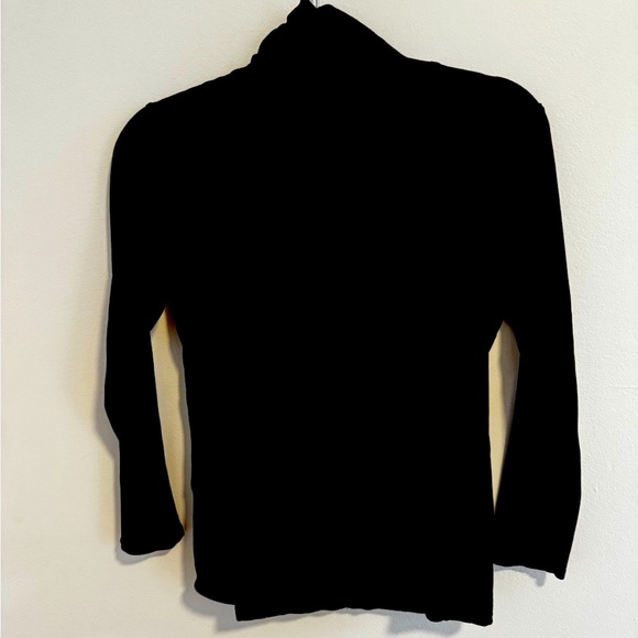 Black Velvet Turtleneck Top - Picture 2 of 4